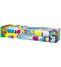 SES Creative Play Dough - 4x90 g - Luminescent Neon