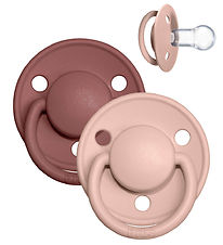 BIBS De Lux Pacifiers - 2-Pack - Round - Woodchuck/Blush