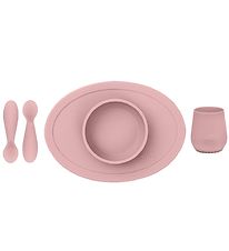 EzPz Set de Vaisselle - Silicone - 4 Parties - Rose