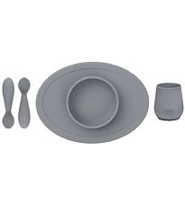 EzPz Set de Vaisselle - Silicone - 4 Parties - Gris