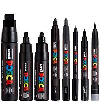 Posca Markers - 8 Tip Sizes - Black