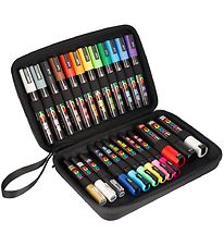 Posca Markers w. Cardboard Suitcase - 24 pcs - Multicolour