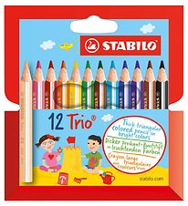 Stabilo Colouring Pencils - Trio Thick - Short - 12 pcs. - Multi