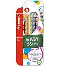 Stabilo Frgpennor - EasyColors - Hger - 6 st. - Flerfrgad