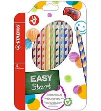 Stabilo Frgpennor - EasyColors - Hger - 12 st. - Flerfrgad