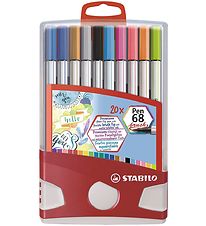 Stabilo Tuschpennor - Pen 68 Brush - 20 st. - Flerfrgad