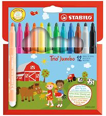 Stabilo Markers - Trio Jumbo - 12 pc. - Multicolour