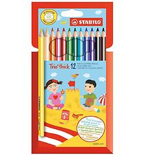 Stabilo Crayons de couleur - Trio pais - 12 pces - Multicolore