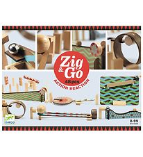 Djeco Ball Track - 48 pcs. - Zig & Go Track - Wood