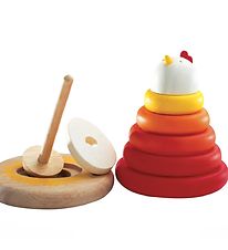 Djeco Stacking Blocks - Hen - Red/Orange