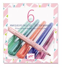 Djeco Marqueurs Magiques - 6 pces - Pastel av. Brillant