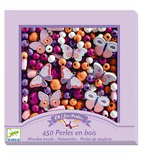 Djeco Perles en bois - 450 pces - Papillons
