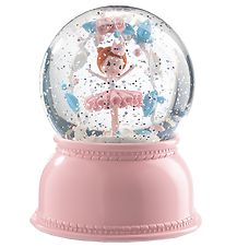 Djeco Sneeuwbol m. Licht - 14 cm - Roze m. Ballerina