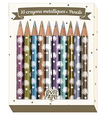 Djeco Crayons de couleur - Mini - 10 pces - Mtallique