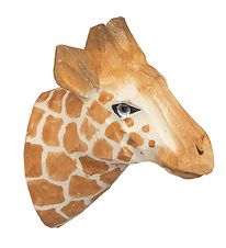ferm Living Wall Hook - Hand-carved Wood - 9.5x9.5x5 cm - Giraff