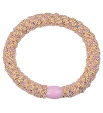 Kknekki Hair Tie - Rose w. Velour/Glitter