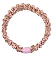 Kknekki Hair Tie - Dusty Rose Glitter w. Lace