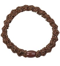 Kknekki Hair Tie - Dark Brown Glitter w. Lace