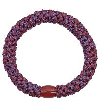 Kknekki Hair Tie - Bordeaux/Blue Glitter