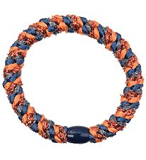 Kknekki Hårsnodd - Blå/Orange Glitter
