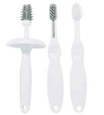 Oopsy Kit de Brosses  Dent - 4 Parties - Blanc/Gris