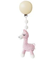 NatureZoo Pram Clip Toy - Lama - Pink