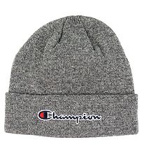 Champion Hat - Knitted - Grey Melange w. Logo