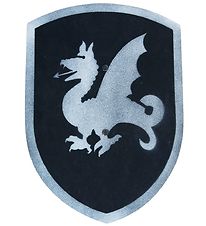 Den Goda Fen Búningur - Riddaraskjöldur - Svart/Silfur