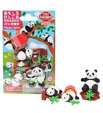 Iwako Radergummier - Panda Familj - 9 Delar