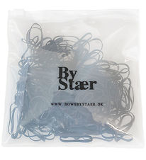 By Str Elastische Haarband - Silicone - 200 st. - Zwart/Bruin