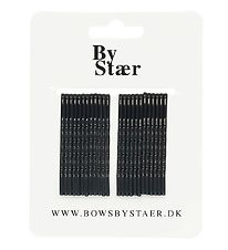 By Stær Hárnælur - 4 cm - 24 Stk. - Svart