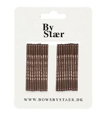 By Str Hair pins - 4 cm - 24 pcs - Brown