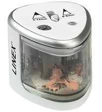 Linex Pencil Sharpener w. Battery - Double - White