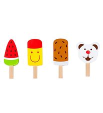 MaMaMeMo Play Food - Popsicles - 4 pcs. - Wood