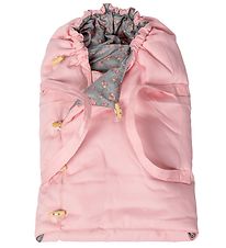 Mini Mommy Footmuff for Dolls - Deluxe Pink / Gray