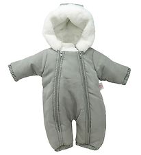 Mini Mommy Snowsuit for Dolls - 45 cm - Grey w. Faux Fur
