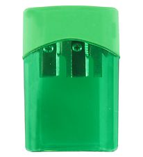 Linex Pencil Sharpener - Double - Green w. Container