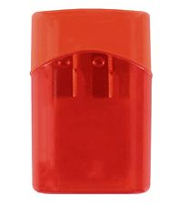 Linex Pencil Sharpener - Double - Red w. Container
