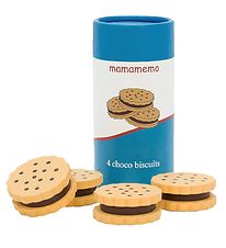 MaMaMeMo Play Food - Wood - Chocolate Biscuits in Package