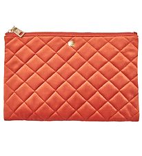 Fan Palm Toiletry Bag - Quilted Velvet - Apricot