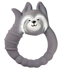 Natruba Teether - Natural rubber - Raccoon - Grey