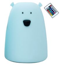 Rabbit & Friends Lamp - Large Bear w. Remote Control - Blue