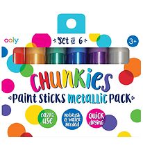 Ooly Jumbo Tuschen - Chunkies Paint Sticks - 6 st. - Metallic