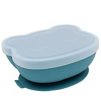 We Might Be Tiny Bowl w. Suction Cup - Silicone - Blue Dusk