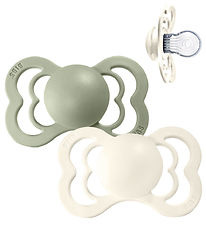 BIBS Supreme+ Pacifiers - Size 1 - 2-Pack - Symmetrical - Ivory/