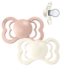 BIBS Supreme+ Pacifiers - Size 1 - 2-Pack - Symmetrical - Blush/