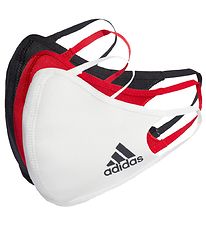 adidas Performance Masque Facial - 3 Pack - Noir/Blanc/Rouge