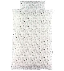 Nørgaard Madsens Duvet Cover - Junior - White/Blue w. Animals
