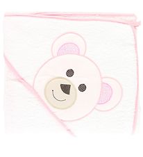 Nrgaard Madsens Hooded Towel - 85x85 - Rose Teddy Bear