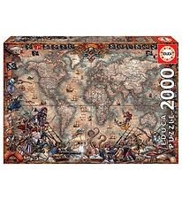 Educa Pussel - 2000 bitar - Pirates Map
